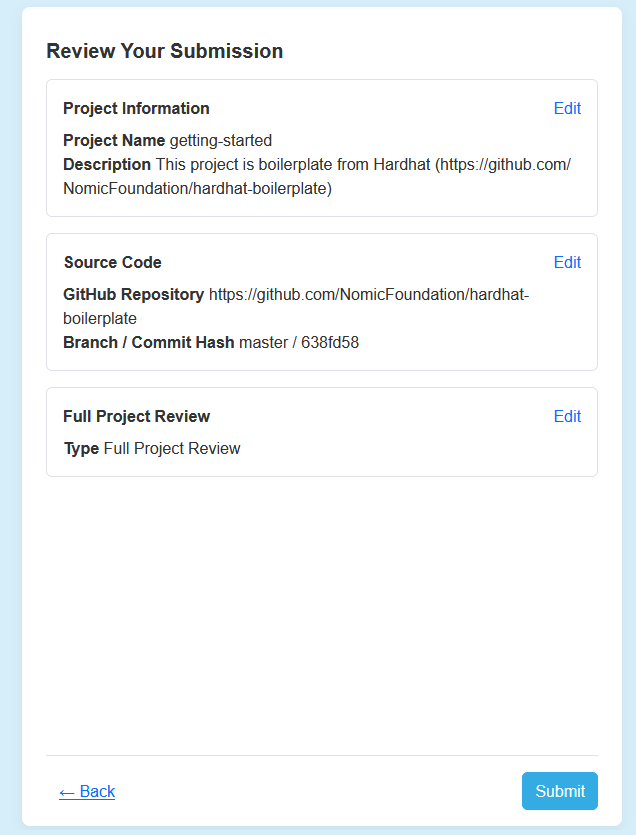 Review &amp; Submit