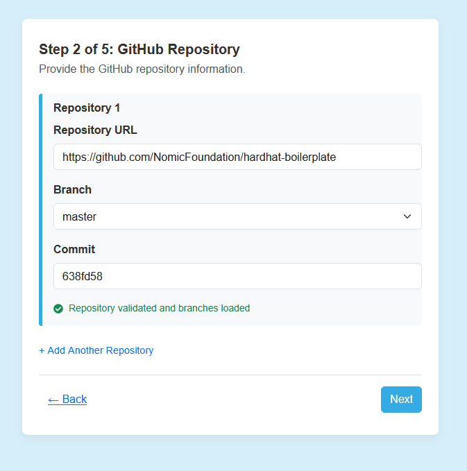 Filled GitHub Info